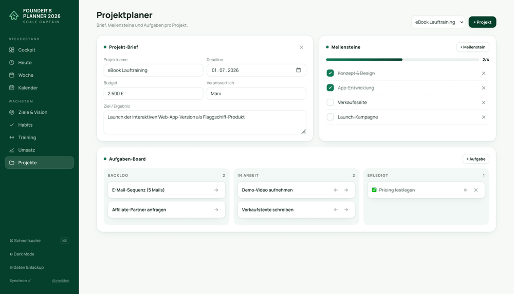 Projekte vom Brief bis zum Launch